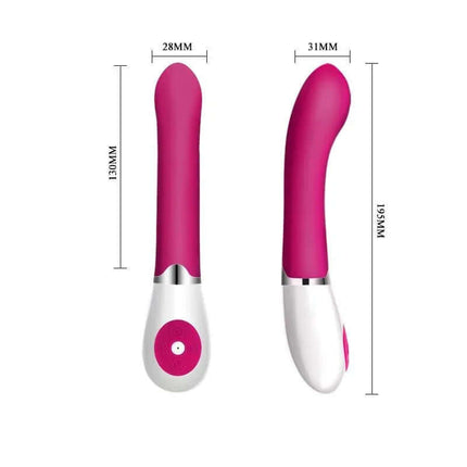 Vibe Daniel Pink premium vibrator with ergonomic design and 30 vibration functions for enhanced pleasure.