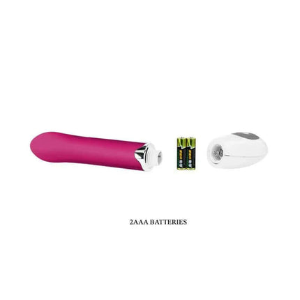 Vibe Daniel Pink vibrator with detachable cap and AAA batteries included for versatile and powerful performance.