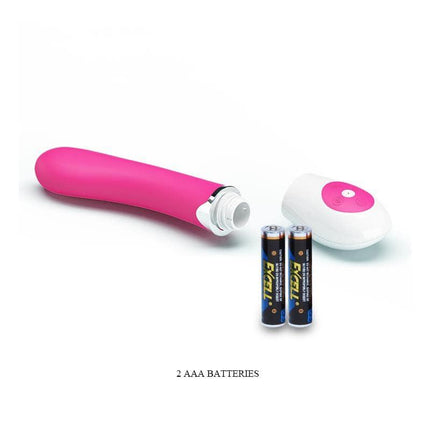 Vibe Daniel with Voice Control Pink vibrator with remote and batteries included for enhanced pleasure and convenience.