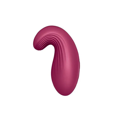 Vibe Dipping Delight Berry stimulator with curved tip and 12 vibration programs for clitoral pleasure.