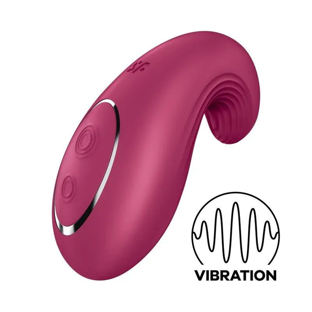 Vibe Dipping Delight Berry with flexible design and 12 vibration programs for optimal clitoral stimulation and deep pleasure.