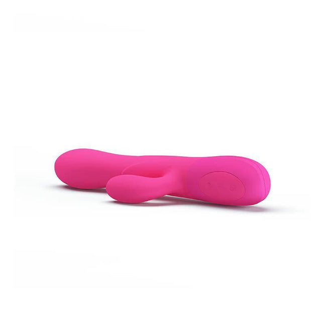 Vibe Douglas Inflatable Function dual-motor vibrator in pink, offering customizable and powerful adult pleasure.