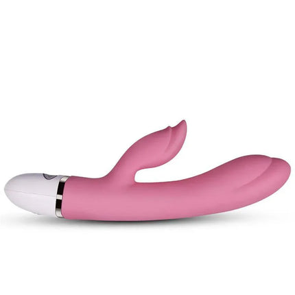 Vibe Dreamer II USB Pink dual-motor silicone vibrator, premium design for solo and partner pleasure, rechargeable, body-safe silicone.