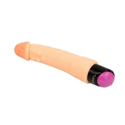 Vibe Flesh 25 cm premium vibrator with ergonomic design for G-spot and P-spot stimulation, featuring multi-vibration settings.