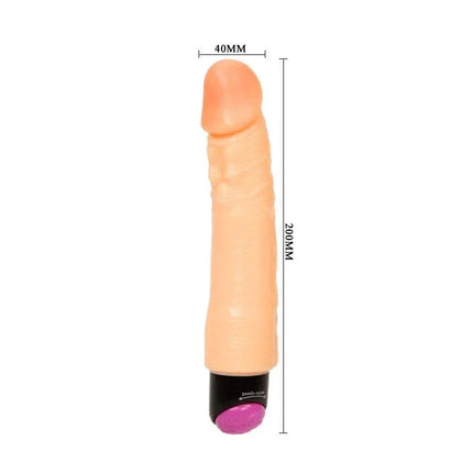 Vibe Flesh 25 cm vibrator with ergonomic design and multi-vibration options for targeted G-spot and P-spot stimulation.