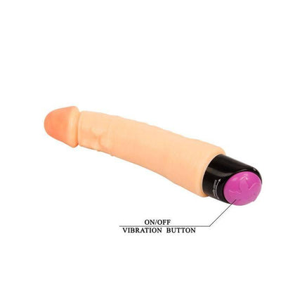 Vibe Flesh 25 cm premium vibrator with ergonomic design and multi-vibration patterns for G-spot and P-spot stimulation.
