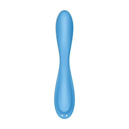 Vibe G-Spot Flex 4 with APP Satisfyer Connect Blue, dual-motor wand with 12 vibration functions, blue flexible design for optimal pleasure