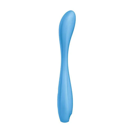 Vibe G-Spot Flex 4 with APP Satisfyer Connect Blue, a dual-motor wand for targeted G-spot stimulation in blue.