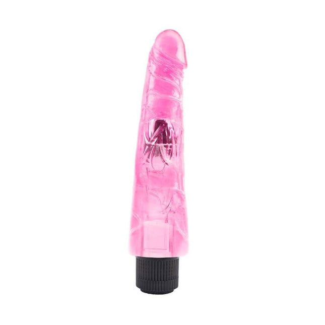 Vibe Hi-Rubber 8.8 Pink multi-function vibrator in pink color, phthalate-free PVC, 23 cm long, 5.5 cm wide.