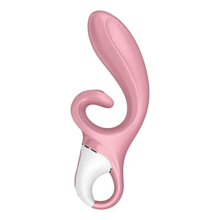 Vibe Hug Me with APP Satisfyer Connect Pink dual-motor vibrator for G-spot and clitoral stimulation, compatible with Satisfyer Connect APP.
