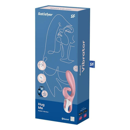 Packaging of Vibe Hug Me with APP Satisfyer Connect Pink dual-motor vibrator with customizable patterns