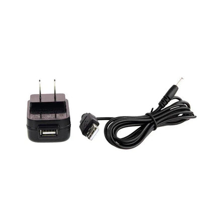 Black USB wall charger with compatible charging cable