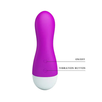 Vibe Ian Pink silicone G-spot vibrator with curved design and control buttons