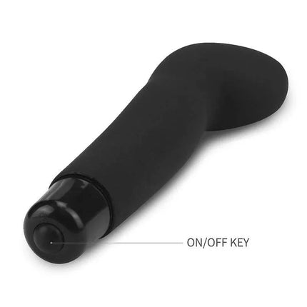 Vibe iWhizz G-Spot Black vibrator featuring on/off key and smooth silicone body for precise G-spot stimulation