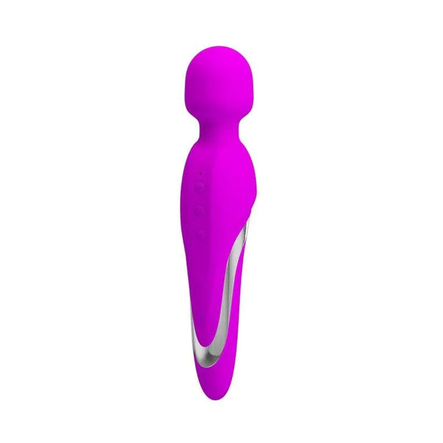 Vibe Mortimer USB Purple medical silicone massager for personal wellness with soft head and vibration modes, 21 cm, rechargeable.