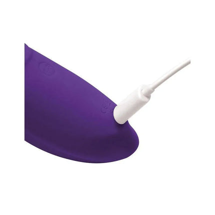 Charging cable inserted into the Vibe No.3 Plum vibrator
