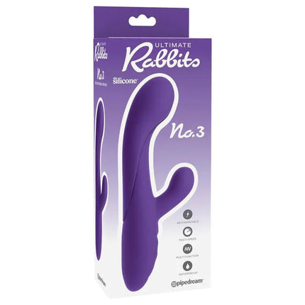 Packaging of Vibe No.3 Plum dual-motor bunny vibrator