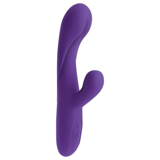 Vibe No.3 Plum dual-motor bunny vibrator in purple, designed for intense pleasure with clitoral stimulator and classic curves.