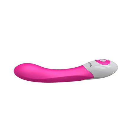 Vibe Pulse Fuchsia product showcasing elegant design with 7 vibration functions, voice response modes, and silent engine for immersive pleasure.