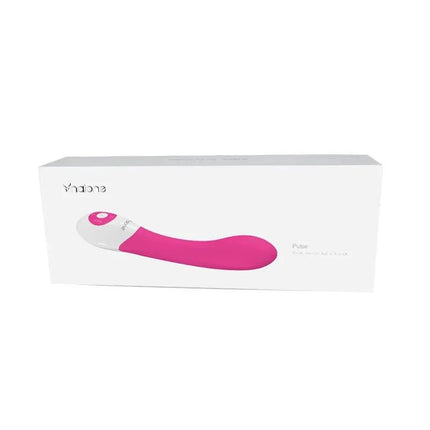 Vibe Pulse Fuchsia in packaging, featuring sleek design and vibrant color, offering 7 vibration functions and voice-responsive modes.