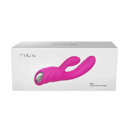 Vibe Pure Fuchsia high-quality silicone massager with dual motors, heat function, and 7 vibration settings in sleek fuchsia color.