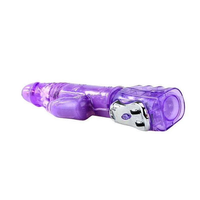 Vibe Purple discreet flexible vibrator for internal and external stimulation, luxury and comfort, crafted in USA, 29 cm length, 3.5 cm diameter.