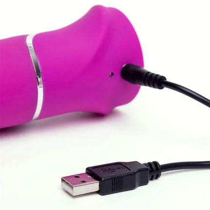 Vibe Rotator Beaded G-Spot Purple with USB charging cable