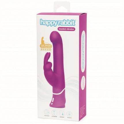 Vibe Rotator Beaded G-Spot Purple rabbit vibrator in packaging for clitoral and G-spot stimulation.