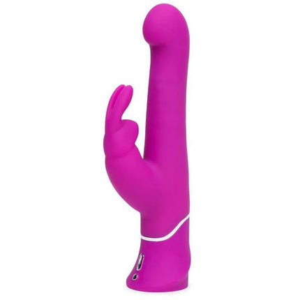 Vibe Rotator Beaded G-Spot Purple dual-motor rabbit vibrator with curved head for clitoral and G-spot stimulation in pink.