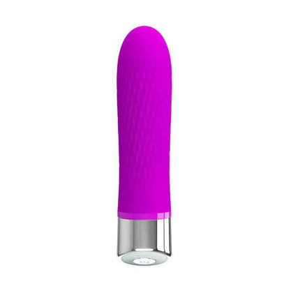 Vibe Sebastian Silicone Purple vibrator with 12 vibration patterns for enhanced pleasure, in a sleek purple design.