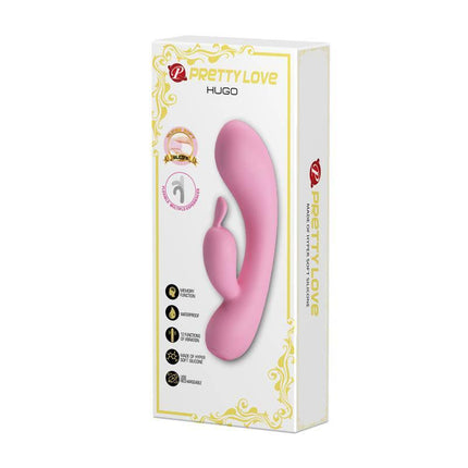 Packaging for Vibe Smart Hugo Memory Function silicone vibrator with G-spot and clitoral stimulation features.