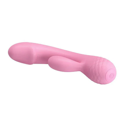 Vibe Smart Ron dual-motor pink silicone vibrator for G-spot and clitoral stimulation.