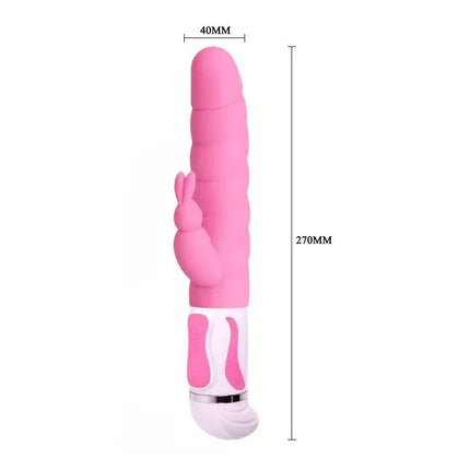 Vibe Steven Pink vibrator with G-spot targeting and 12 vibration functions.