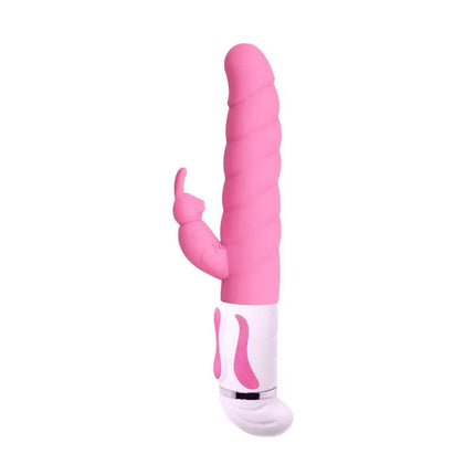 Vibe Steven Pink premium vibrator with G-spot targeting design and 12 vibration functions for precise, luxurious stimulation.