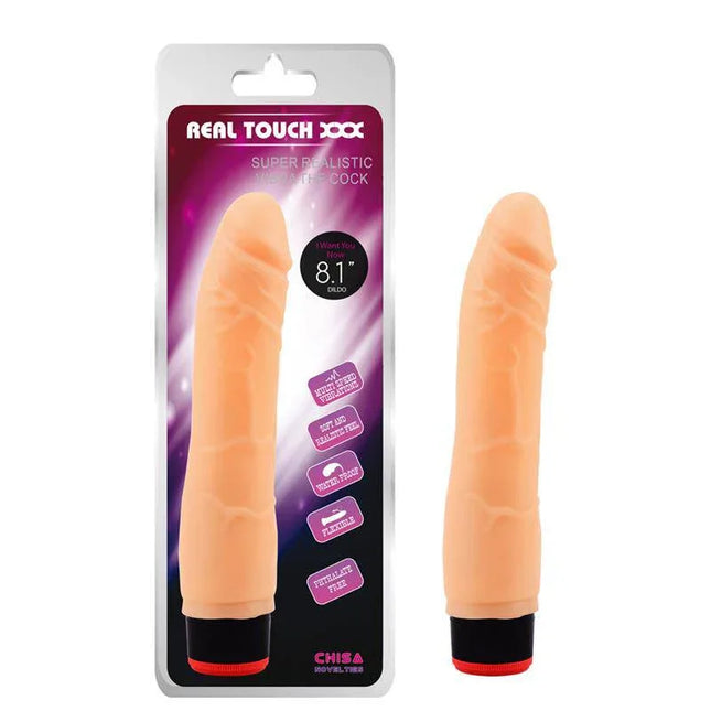 Vibe T-Skin 8.1 Flesh multi-function vibrator packaging and product display