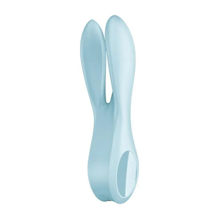 Vibe Threesome 1 Light Blue contact vibrator with three flexible arms for clitoris and labia stimulation by Satisfyer.