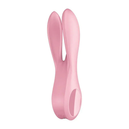 Vibe Threesome 1 Pink contact vibrator with three adjustable arms for clitoral and labia stimulation.