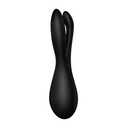 Vibe Threesome 2 Black - Satisfyer contact vibrator with three adjustable arms for clitoral and labia stimulation