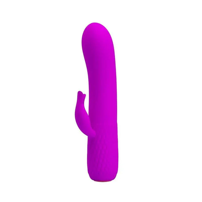 Vibe Tim USB Silicone Purple vibrator with clitoral stimulator for internal and external pleasure