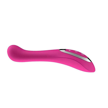 Vibe Touch Fuchsia silicone vibrator with ergonomic design and 7 vibration settings for versatile pleasure.