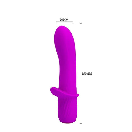 Vibe Troy USB Silicona Purple vibrator with 12 functions, premium silicone, 15 cm length, 2.9 cm diameter, USB powered