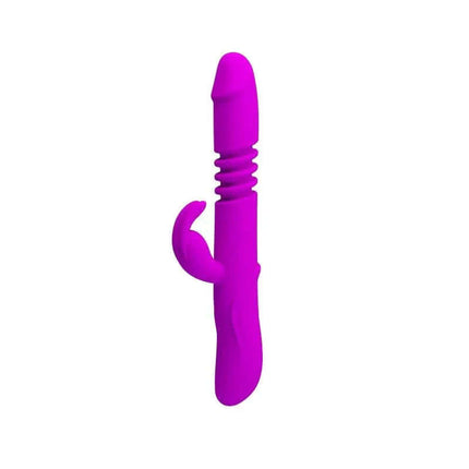 Vibe Ward Purple multifunction vibrator with 12 vibration functions, 4 rotation features, and USB rechargeability.