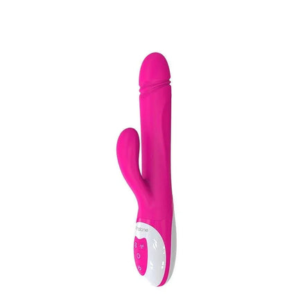 Vibe Wave Fuchsia dual-action vibrator with dual rotation cores and robust motors for enhanced pleasure, made of high-quality silicone.