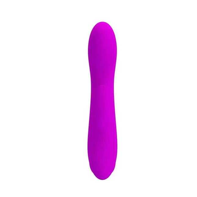 Purple silicone Vibe with Clitoris Sucker vibrator with a sleek, curved design for dual G-spot and clitoral stimulation.
