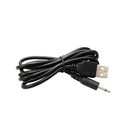 Black USB charging cable with 3.5mm audio jack