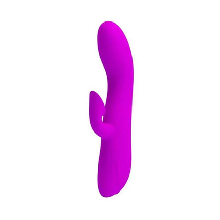 Vibe with Clitoris Sucker premium silicone vibrator with clitoral stimulator and curved shaft for dual stimulation
