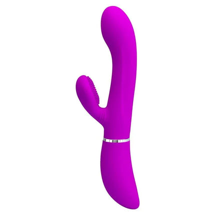 Vibe with Licking dual-action purple vibrator with USB-rechargeable design for precise G-spot targeting and dual stimulation.