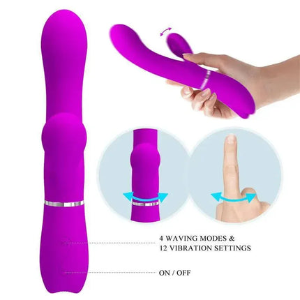 Vibe with Licking: Dual-Action USB-Rechargeable Vibrator with 12 Functions and G-Spot Targeting
