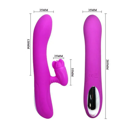 Vibe with Rotation Buck premium clitoral stimulator and vibrator with 7 vibration functions for targeted G-spot pleasure, purple design
