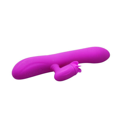 Vibe with Rotation Buck, a premium vibrator for targeted G-spot and clitoral stimulation, featuring a sleek pink design.